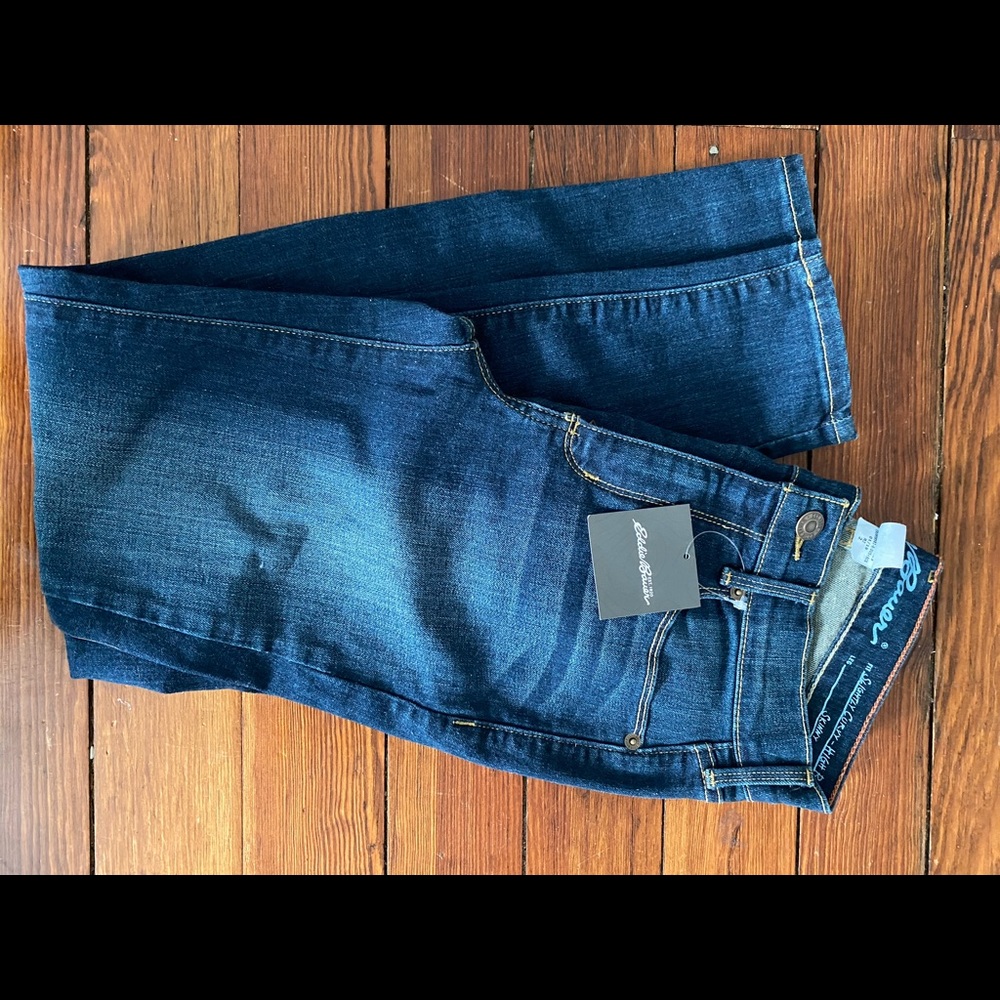 Eddie Bauer slightly curved high rise skinny